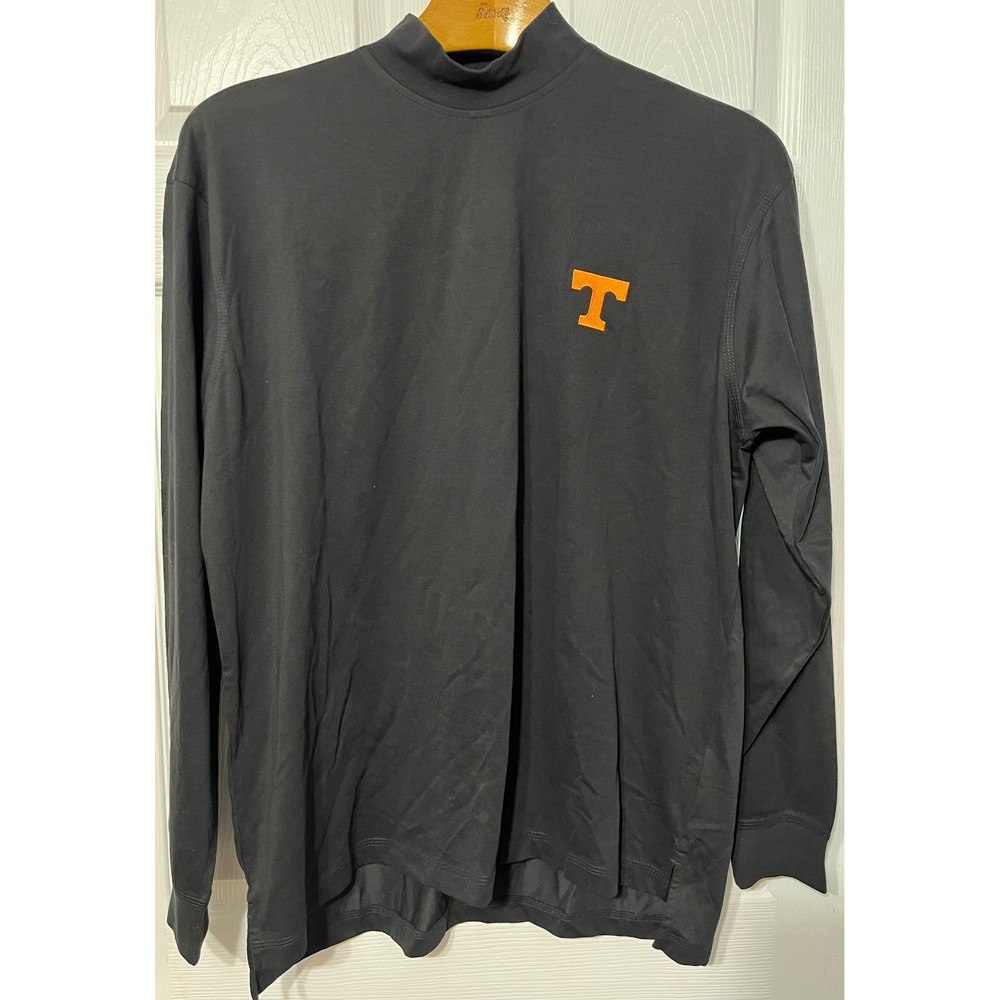 NWT Cutter & Buck Tennessee Volunteers NCAA Long Sleeve Mock Neck Black Shirt